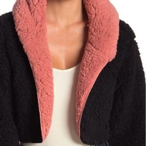 Unveil Shearling Fuzzy Reversible Teddy Hoodie